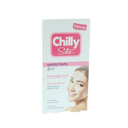 Chilly Silx Harsstrips gezicht gevoelige huid (20st)