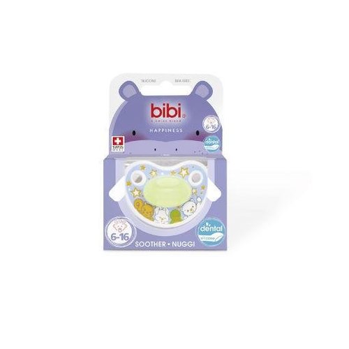 Bibi Fopspeen happiness glow in the dark 16+ maanden (1st)