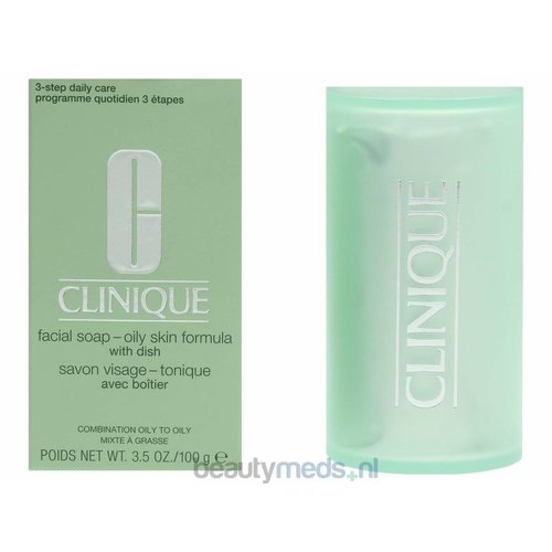 Clinique Facial Soap Oily Skin Formula With Dish (100gr)