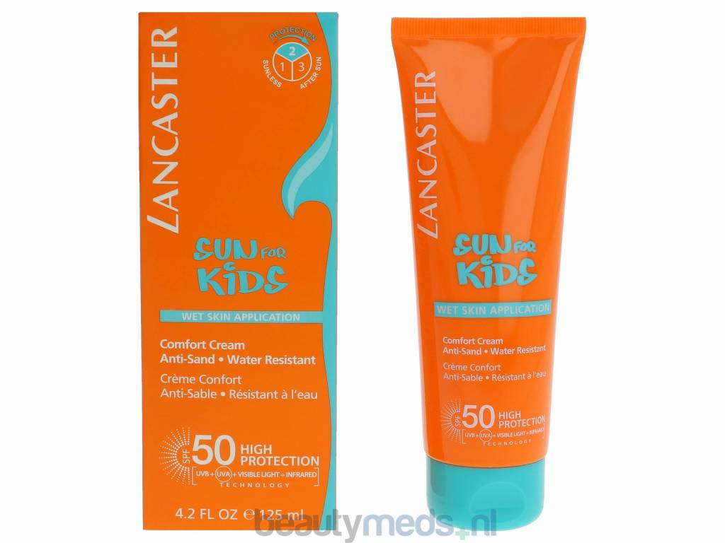 Gevaar oppakken tegenkomen Lancaster Sun for Kids Comfort Cream Wet Skin Application SPF 50 -  BEAUTYMEDS.NL