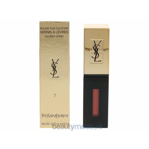 YSL Rouge Pur Couture Vernis A Levres Glossy Stain (6ml) #07 Corail Aquarelle