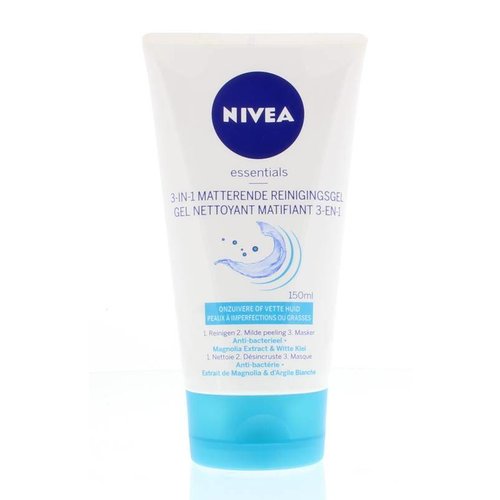 Nivea Essentials reinigingsgel 3 in 1 matterend (150ml)