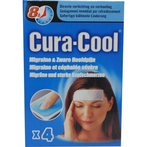 Be Cool Cura-cool migraine strips (4st)