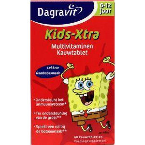 Dagravit Multi kids framboos 6-12 jaar (60kt)