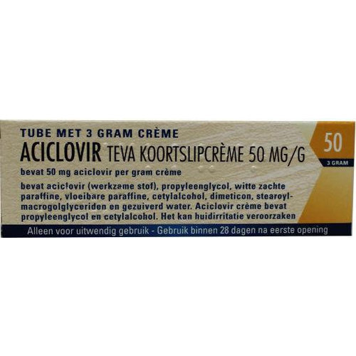 Teva Aciclovir creme 50 mg/g (3g)