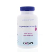Orthica Magnesiumcitraat 200 Voor Energie/Zenuwstelsel/Spieren/ Skelet (60tb)