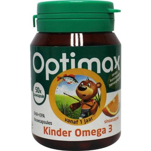 Optimax Kinder omega 3 sinaasappel (50kca)