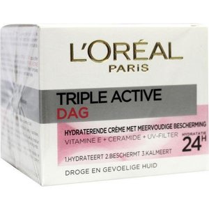 Loreal Dermo expertise triple active droog/gev dagcreme (50ml)