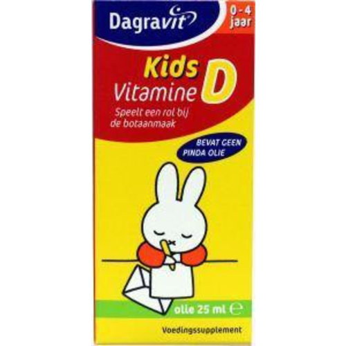 Dagravit Kids vitamine D druppels oliebasis (25ml)