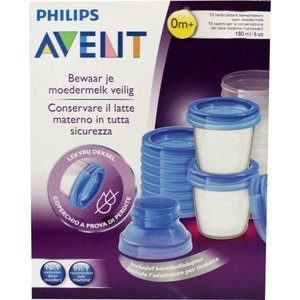 Avent Via voorraadbeker moedermelk set & adapt SCF618/10 (1set)