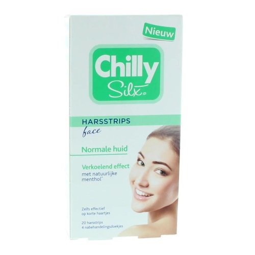 Chilly Silx Harsstrips gezicht normale huid (20st)