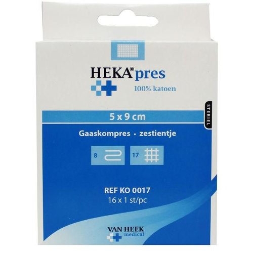 Heka Hydrofiel gaaskompres 5 x 9 (16st)