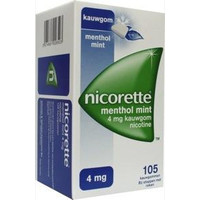 Nicorette Kauwgom 4 mg menthol mint (105st)