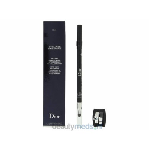 Dior Long-Wear Waterproof Eyeliner Pencil (1,2gr) #094 Trinidad Black - With Blending Tip And Sharpener