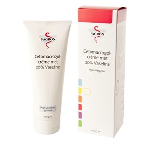 Fagron Cetomacrogol creme 20 % vaseline doosje bijsluiter (100g)