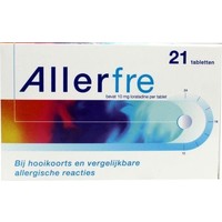 Allerfre Loratadine 10 mg Hooikoorts/Allergie (21tb)