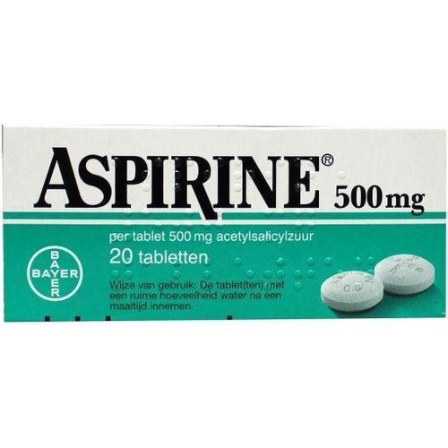 Aspirine Acetylsalicylzuur 500 mg (20tb)