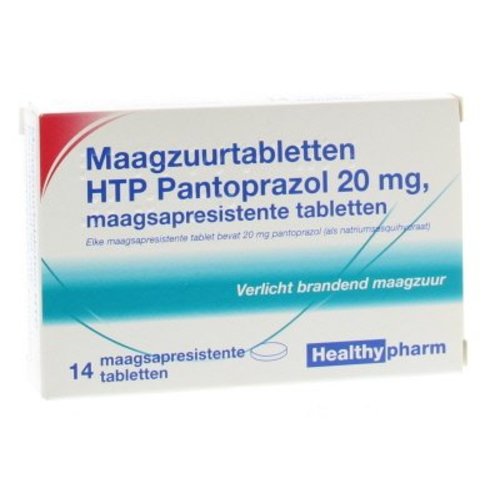 Healthypharm Pantoprazol 20 mg Tegen Maagzuur (14st)