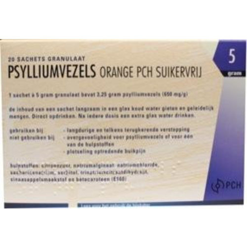 Pharmachemie Psylliumvezels orange granulaat Suikervrij Bij Obstipatie (20st)
