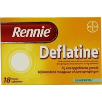 Rennie Rennie Deflatine Bij opgeblazen Gevoel en Tegen Maagzuur (18tb)