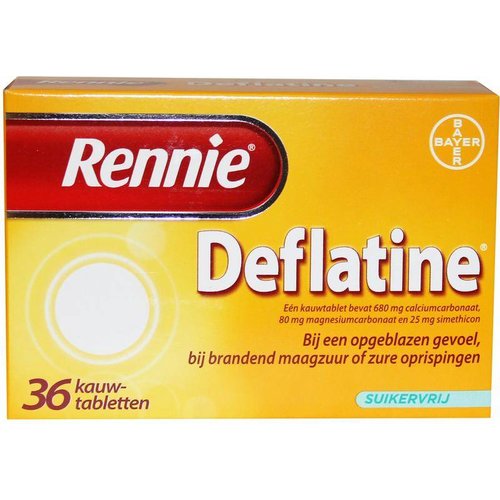 Rennie Rennie Deflatine Opgeblazen gevoel en Brandend Maagzuur(36tb)