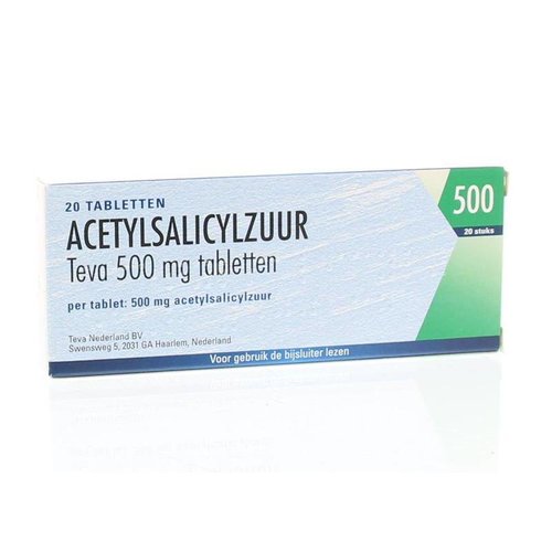 Teva Acetylsalicylzuur 500 mg (20tb)