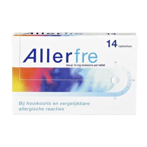Allerfre Loratadine 10 mg Hooikoorts/Allergie (14tb)
