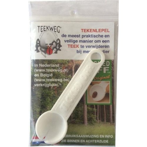 Teekweg Ticked off tekenlepel wit (1 stuks)