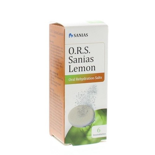 Sanias ORS lemon bruistablet Tegen Uitdroging (6 stuks)