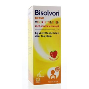 Bisolvon Drank kind aardbei (125ml)