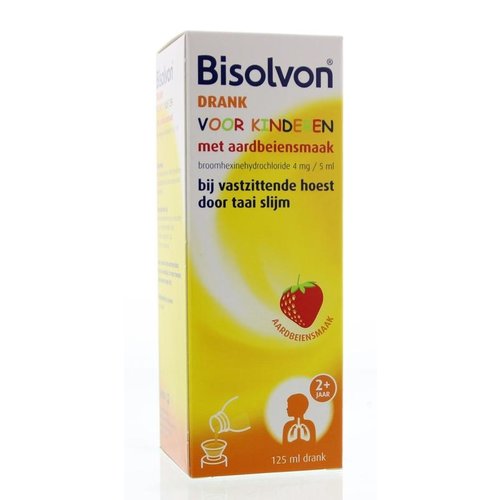 Bisolvon Drank kind aardbei (125ml)