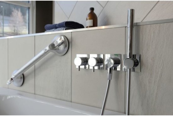 Mobeli Mobeli wandbeugel chroomlook met zuignap