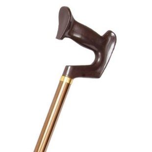 Verstelbare aluminium wandelstok brons