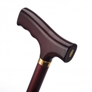 Aluminium verstelbare wandelstok Mahonie