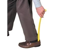 Able2 Schoenlepel plastic met haak - geel afbeelding