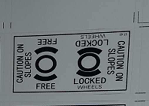 Afikim Afikim sticker label EM Brake releas - Breeze S alle modellen afbeelding