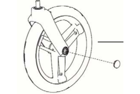 Gemino Afdekkap t.b.v. achterwiel, Gemino 20/30/60/Vork Emineo