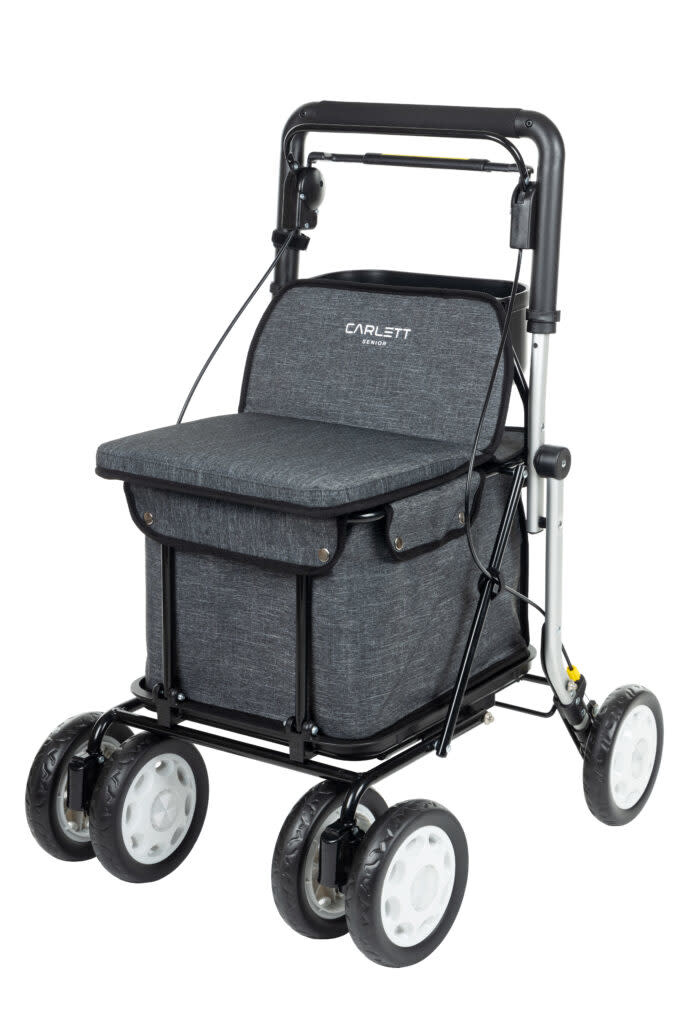 Carlett Boodschappen Rollator Antraciet Carlett Lett900 afbeelding