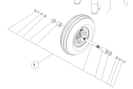 Fortress Calypso Voorwielas compleet Fortress Calypso (Nr.1) - Tweedehands