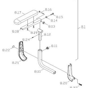 Armleuning RECHTS Entice 3 / Galaxy plus (Nr.8.1) - Tweedehands