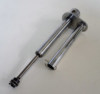 Elplaat korte pijp incl. gasveer 400N tbv stoelkolom Solo TS - Tweedehands