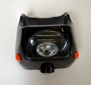 Koplampkap zwart incl. glaasje en ledarmatuur compl. Solo 3 - Tweedehands