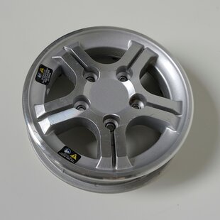 Pride Zolar;Wheel,Assy,Rim,Silver,8″ Aluminum,5 Spoke - Tweedehands