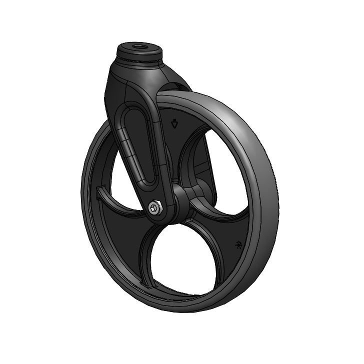 Topro Voorwiel compleet met vork Topro Troja Classic/Neuro afbeelding