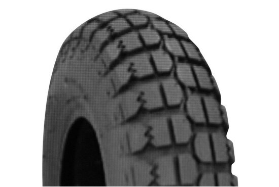 Silema Scootmobiel buitenband met blokprofiel (4.00 x 6 Zwart blok profiel)