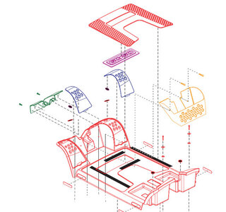 Voetplateau / Voetenplank / Treeplank pride gogo Elite traveller/ Plus 4 wiel
