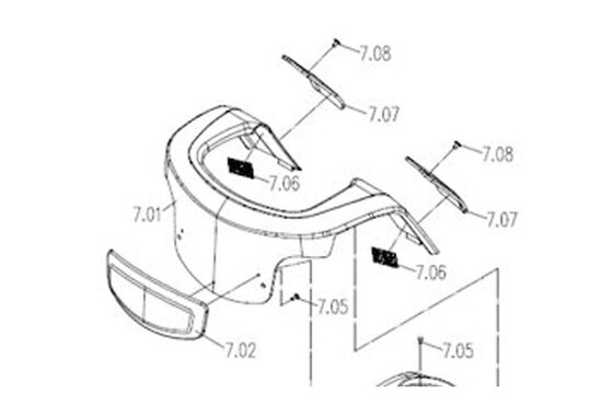 Excel Voorkap tbv voorbumper Midnight Black Galaxy II (7.01)