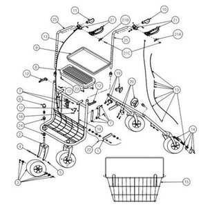 Wiel compleet met lagers Klassieke rollator 286B (per stuk) (3)