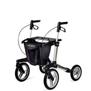 Gemino 60 zilver rollator met extra grote wielen