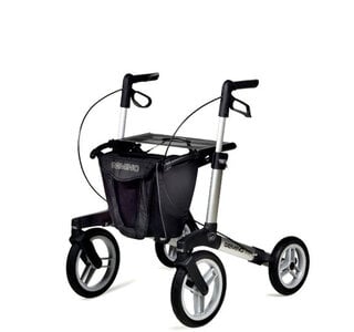 Gemino 60 zilver rollator met extra grote wielen